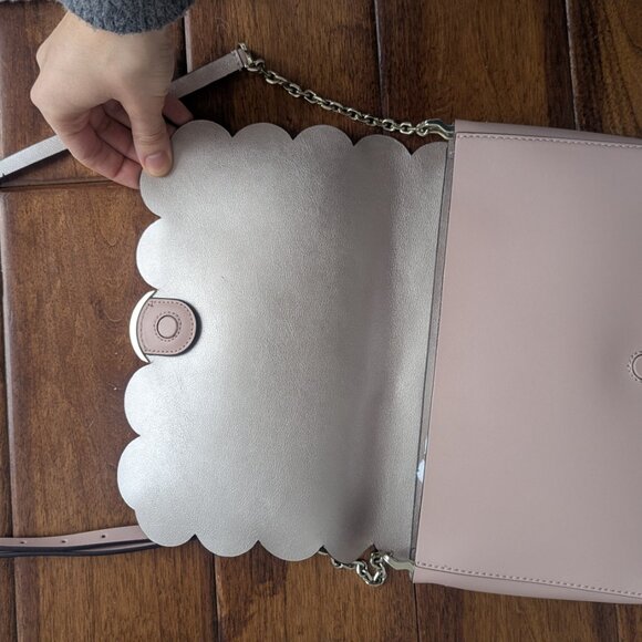 Kate Spade pink scalloped purse - Picture 3 of 7